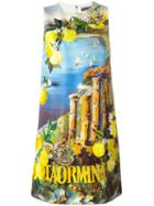 Dolce & Gabbana Taormina Print Embellished Dress