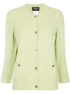 Chanel Pre-owned Logo Buttoned Up Knitted Top - Green