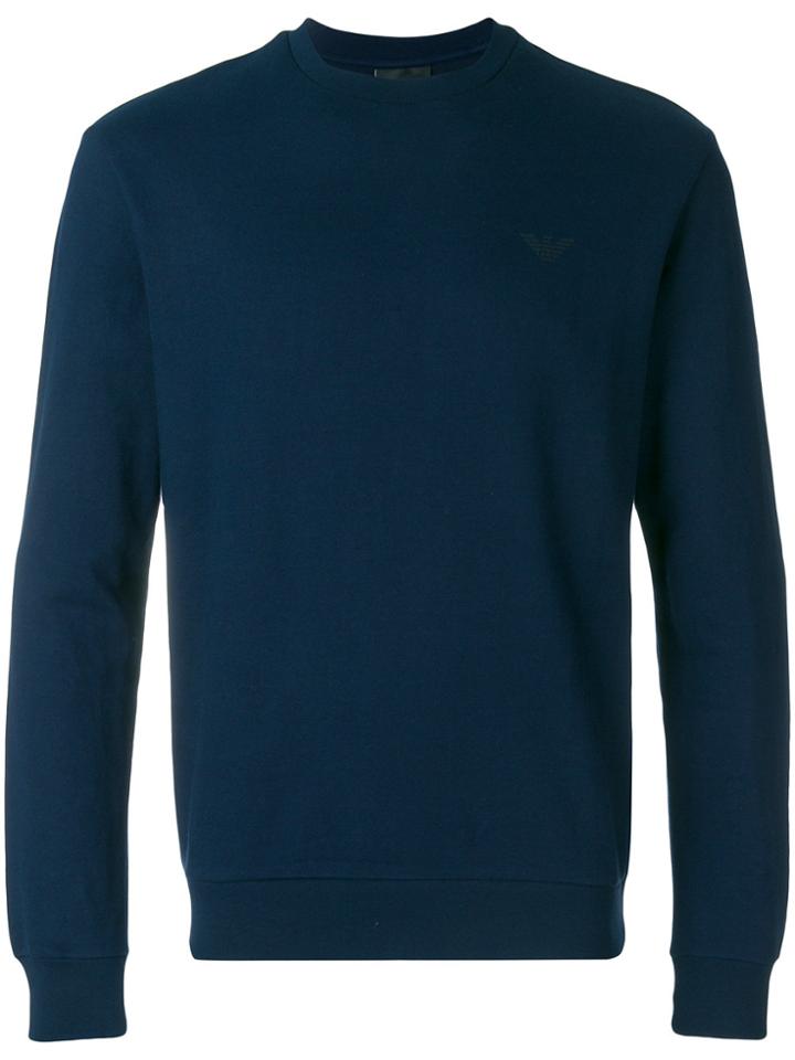 Emporio Armani Long-sleeve Fitted Sweater - Blue