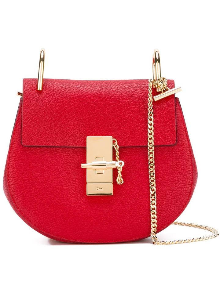 Chloé Drew Shoulder Bag, Women's, Red