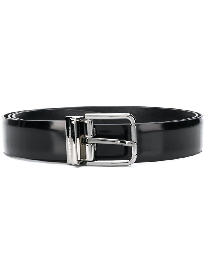 Dolce & Gabbana Classic Smooth Belt - Black