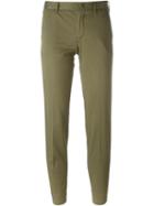 Pt01 Slim Chino Trousers, Women's, Size: 40, Green, Cotton/spandex/elastane