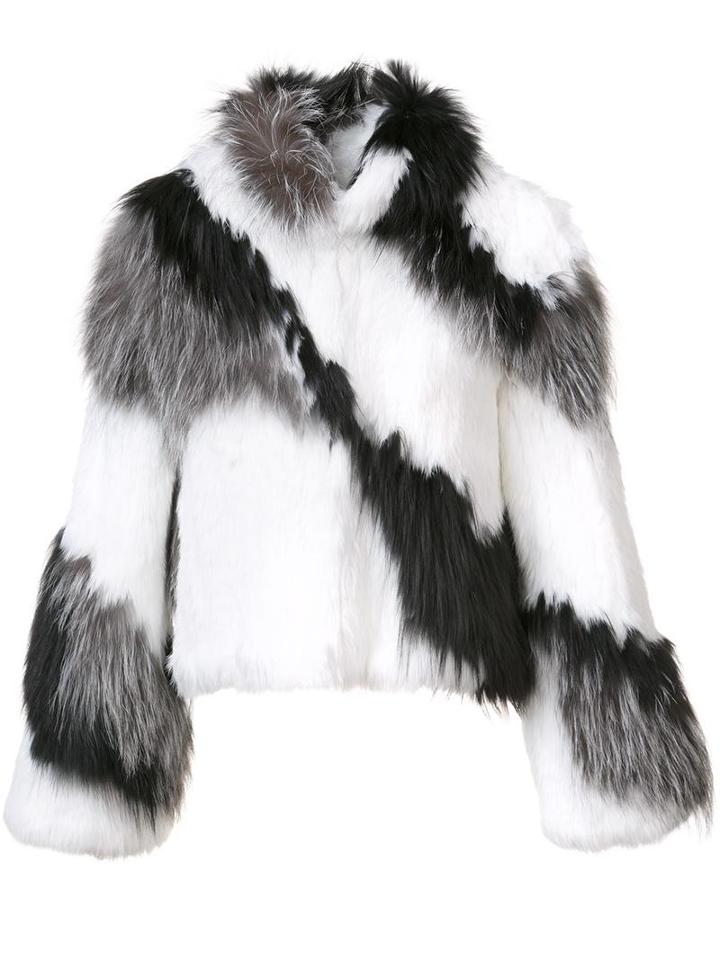 Cinq A Sept Fur Jacket, Women's, Size: Small, White, Rabbit Fur