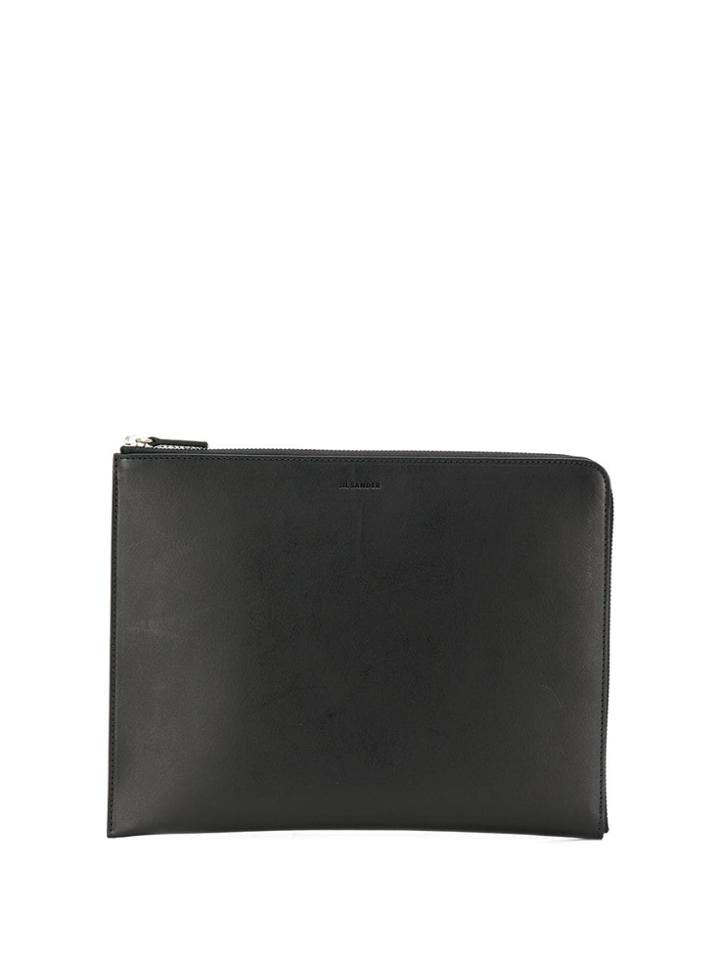 Jil Sander Large Clutch - Black