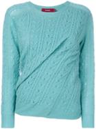 Sies Marjan Cable Knit Twisted Jumper - Blue