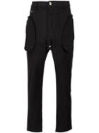 Mr. Completely Oval Pockets Straight Trousers, Men's, Size: 36, Black, Cotton/polyurethane