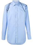 Alexander Mcqueen Shoulder Detail Shirt, Men's, Size: 16, Blue, Cotton