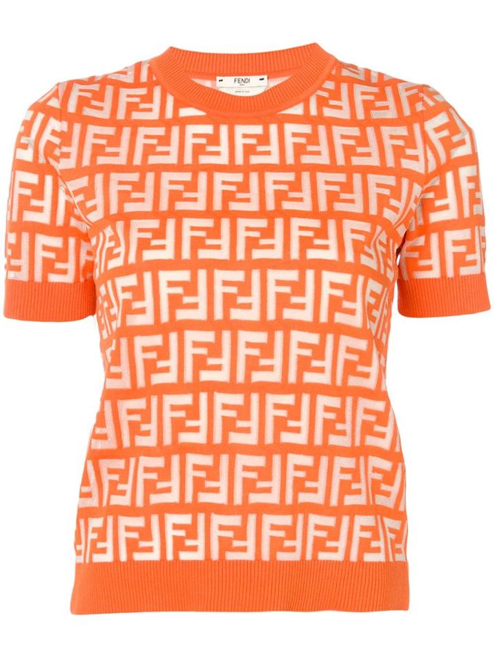 Fendi Logo T-shirt - Orange