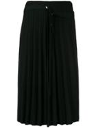 Mrz Asymmetric Pleated Skirt - Black
