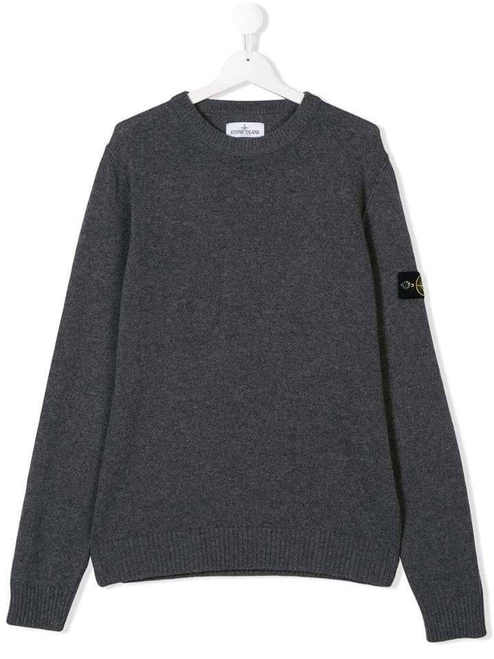 Stone Island Junior Teen Slim Fit Jumper - Grey