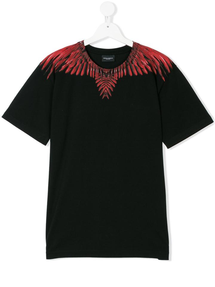 Marcelo Burlon County Of Milan Kids Wing Print T-shirt - Black