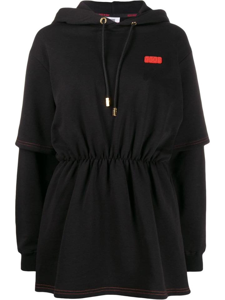 Gcds Hooded Sweat Dress - Black