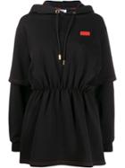 Gcds Hooded Sweat Dress - Black