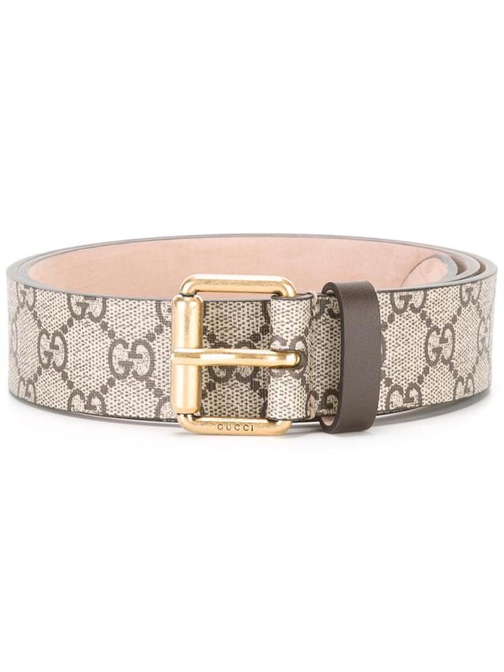 Gucci Gg Supreme Belt, Men's, Size: 110, Nude/neutrals, Leather/polyurethane