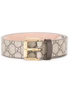Gucci Gg Supreme Belt, Men's, Size: 110, Nude/neutrals, Leather/polyurethane