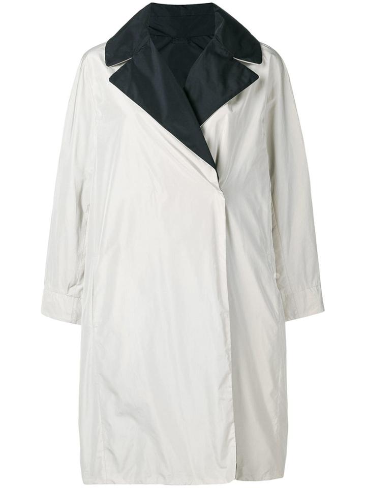 Max Mara Wide Lapelled Raincoat - Neutrals