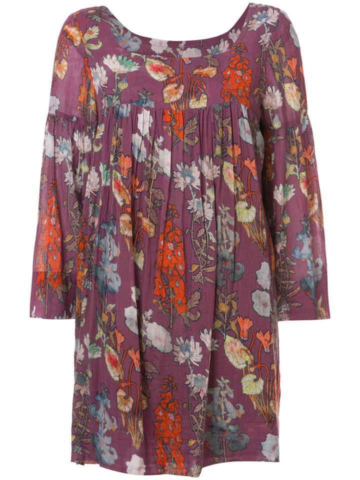 Raquel Allegra Super Bloom Mini Dress - Red