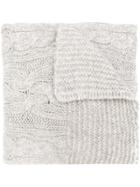 Woolrich Cable Knit Scarf - Grey
