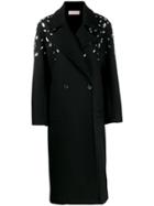 Christopher Kane Crystal Gem Wool Coat - Black