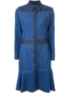 Alexander Mcqueen Denim Dress, Women's, Size: 42, Blue, Cotton/spandex/elastane
