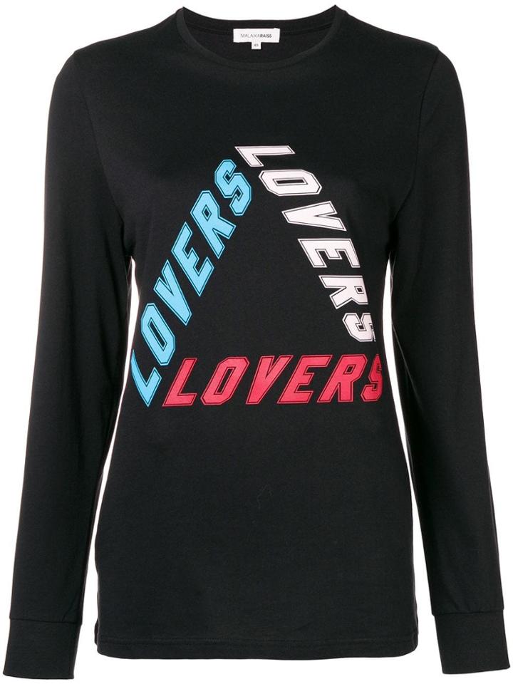 Malaika Raiss Lovers Print Sweatshirt - Black