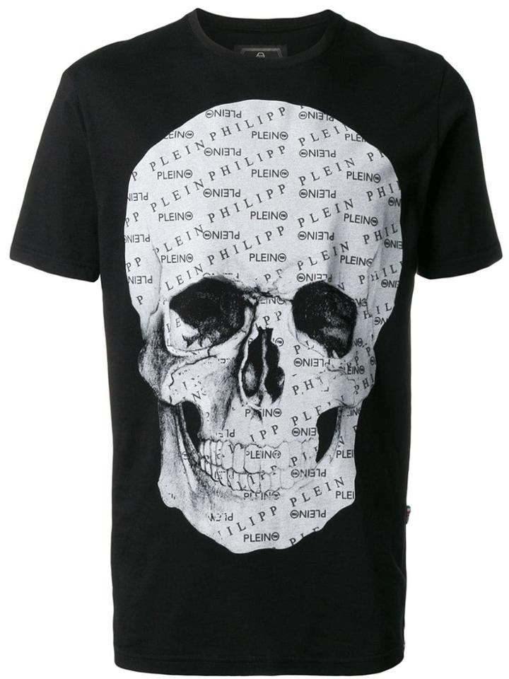 Philipp Plein Skull Print Logo T-shirt - Black