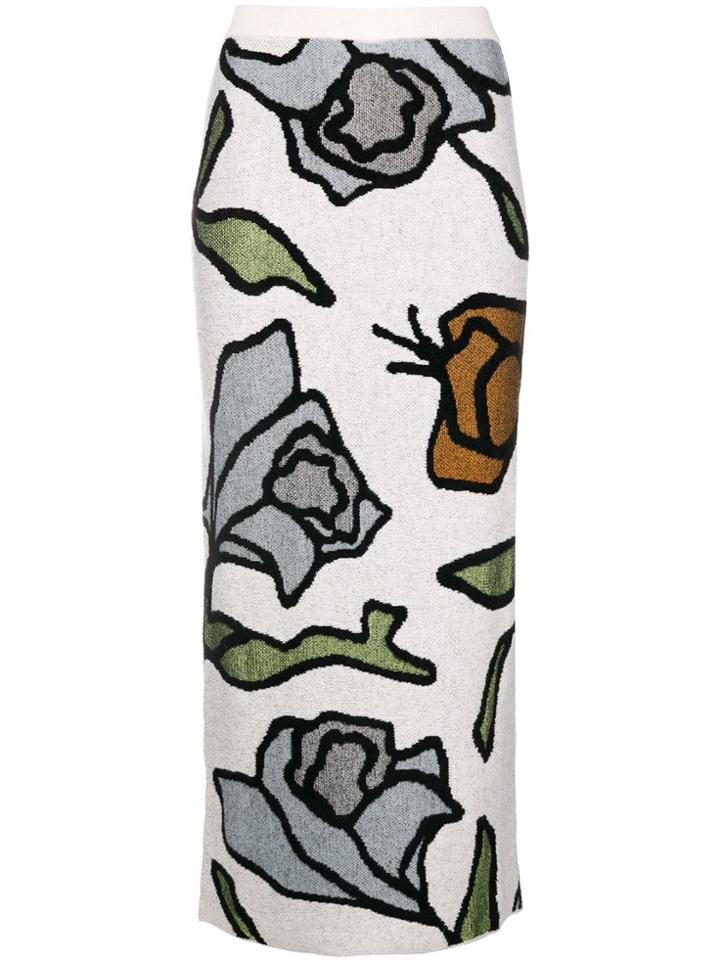 Christian Wijnants Kordi Flower Skirt - White