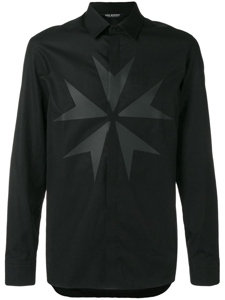 Neil Barrett Print Shirt - Black