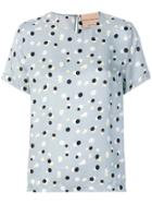 Erika Cavallini Polka Dot Print T-shirt - Blue