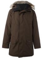 Canada Goose Zipped Parka Coat, Men's, Size: Large, Brown, Cotton/feather Down/nylon/coyote Fur