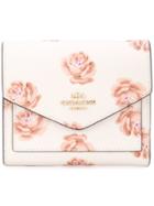 Coach Rose Print Small Wallet - White