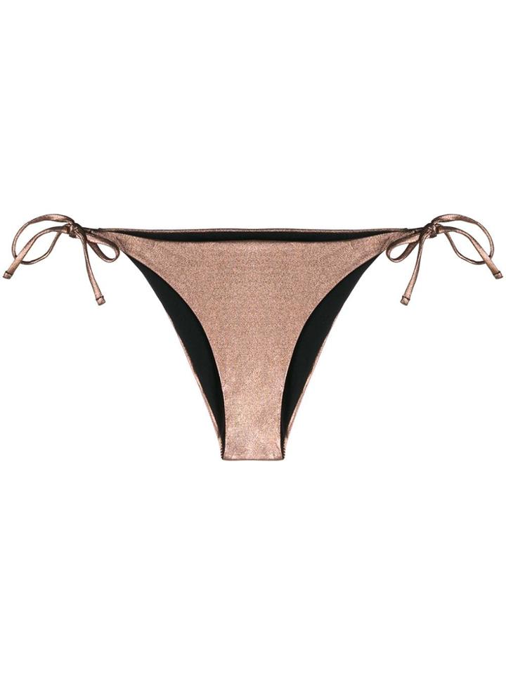 Mc2 Saint Barth Metallized Virgo Bikini Bottoms - Brown
