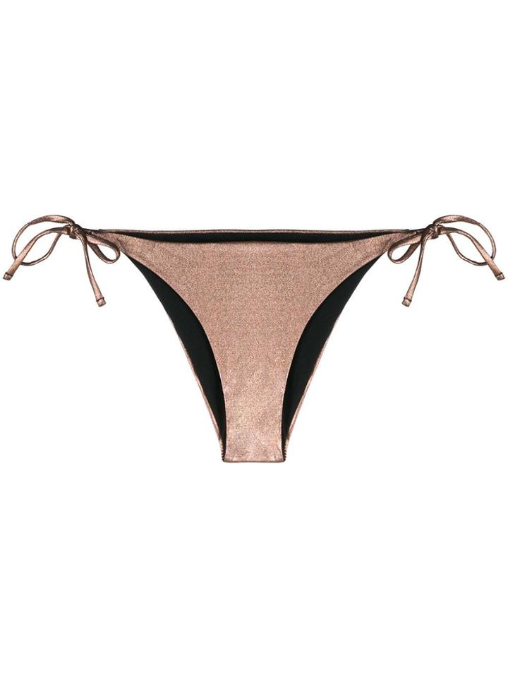 Mc2 Saint Barth Metallized Virgo Bikini Bottoms - Brown