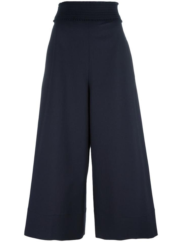 Cédric Charlier High-waisted Trousers, Women's, Size: 42, Blue, Cotton/other Fibers