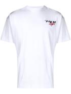 Palm Angels Logo Sticker Print T-shirt - White