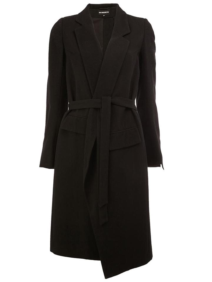 Ann Demeulemeester Peaked Lapels Belted Coat
