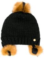 Urbancode Knitted Pompom Hat - Black