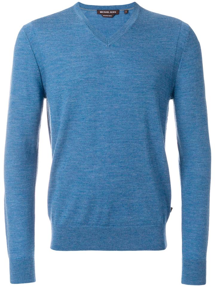 Michael Kors V-neck Sweater - Blue