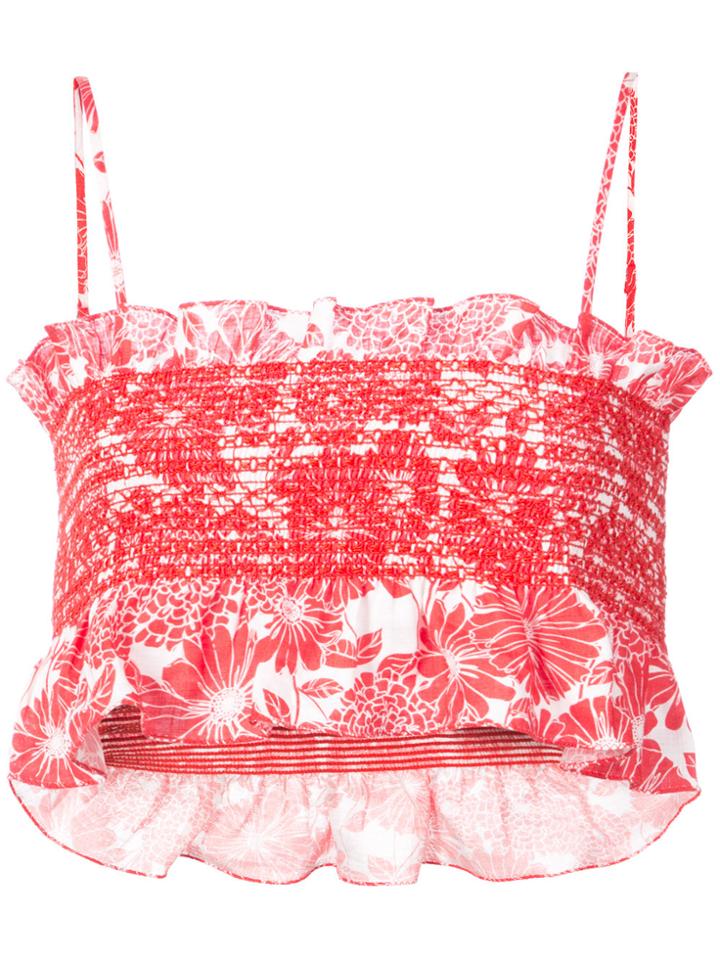 Lisa Marie Fernandez Selena Crop Top - Red