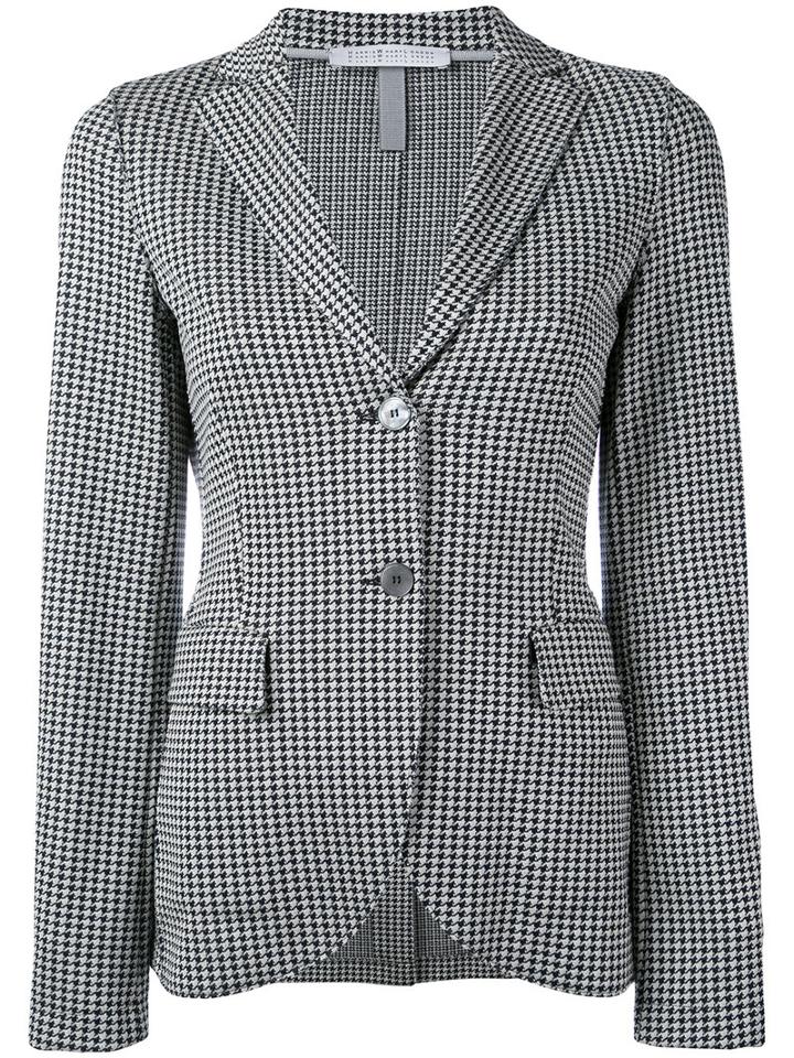 Harris Wharf London - Houndstooth Pattern Blazer - Women - Cotton - 42, Black, Cotton