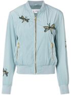 Closed Embroidered Bomber Jacket - Blue
