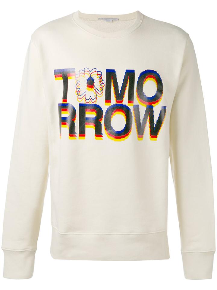 Stella Mccartney Tomorrow Print Sweatshirt, Men's, Size: Xl, Nude/neutrals, Cotton