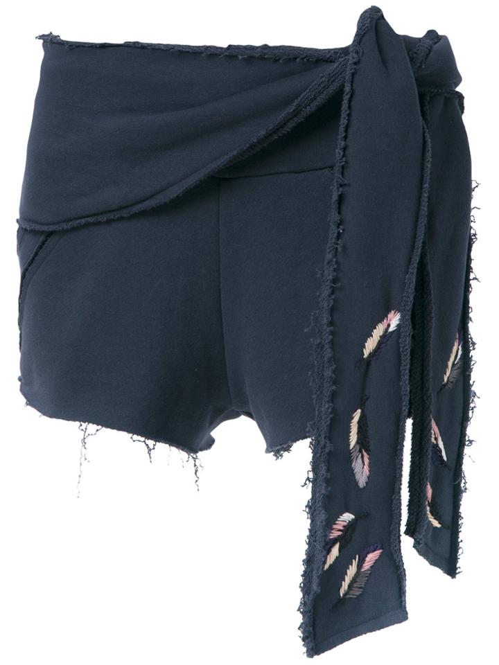 Andrea Bogosian Side Lace Up Shorts - Blue