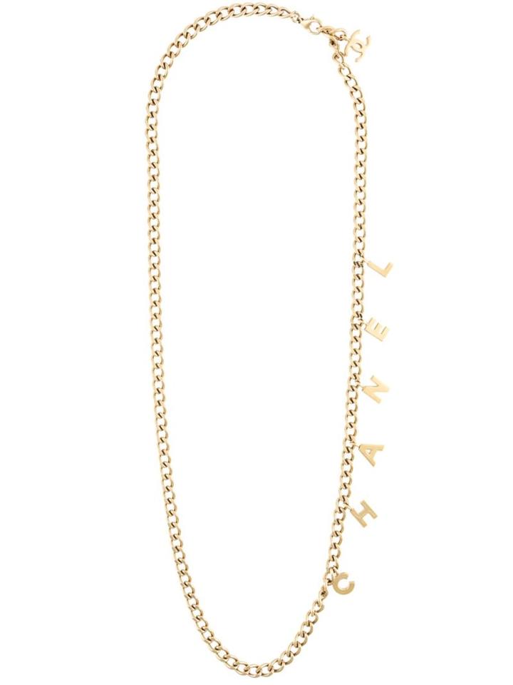 Chanel Vintage Logo Charm Necklace