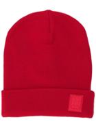 Off-white Wool Patch Beanie - Red