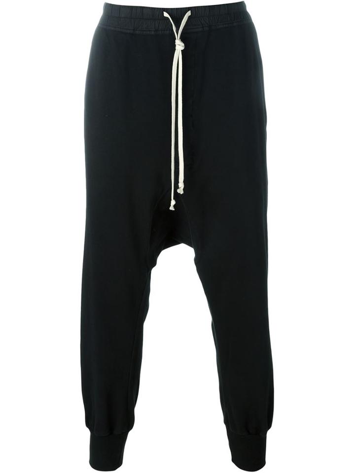 Rick Owens Drkshdw Drop Crotch Cuff Trousers