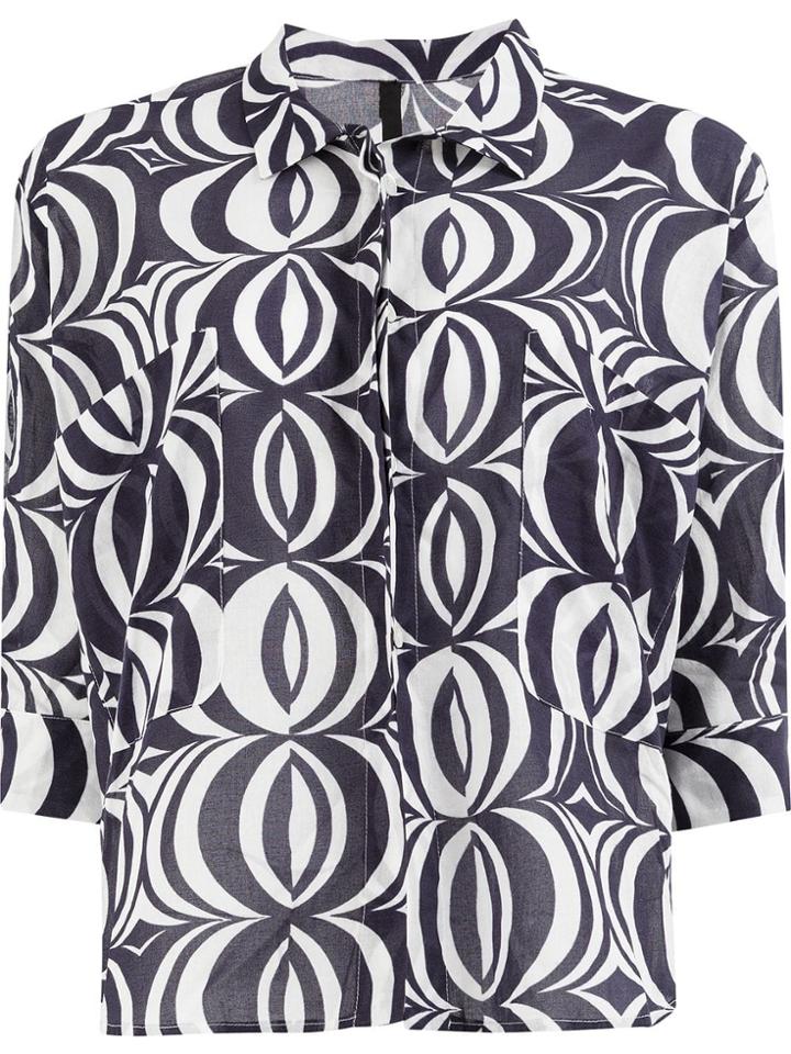 Sara Lanzi Optical Print Shirt - Purple