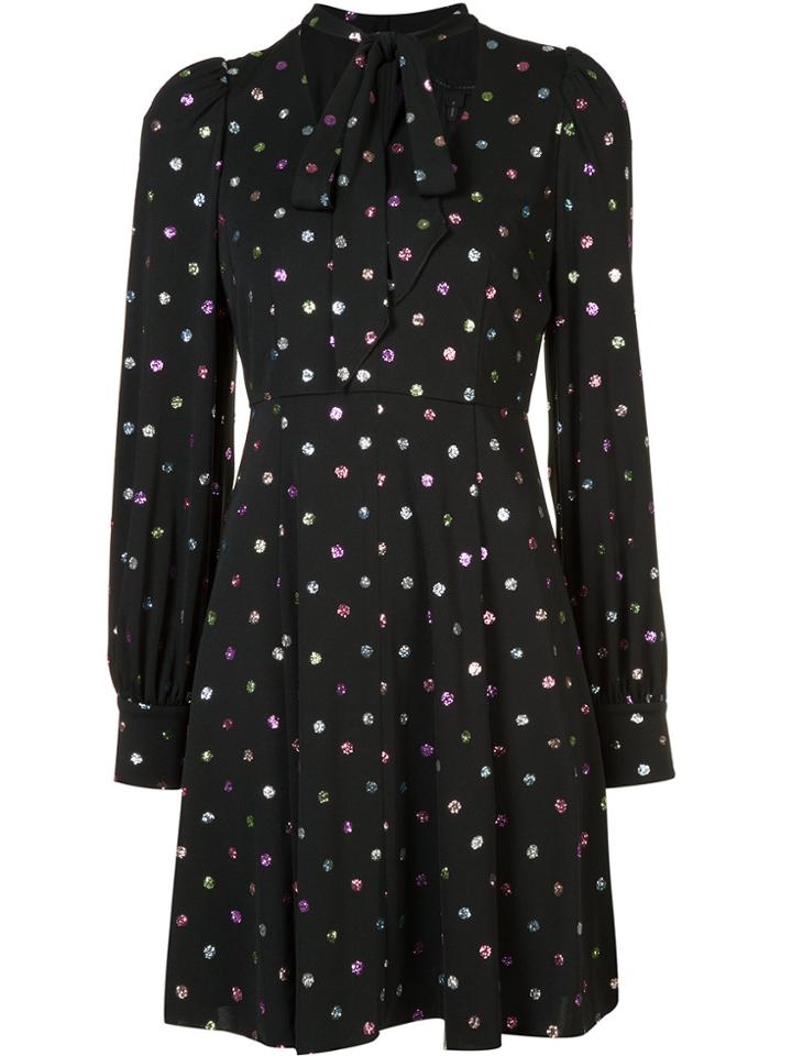 Marc Jacobs Polka Dot Shift Dress - Black