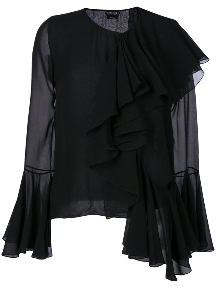 Tom Ford - Top - Women - Silk - 42, Black, Silk