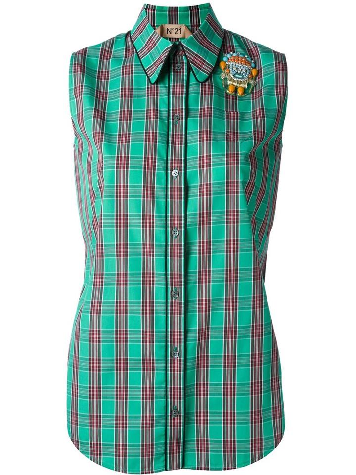 No21 Embellished Sleeveless Shirt